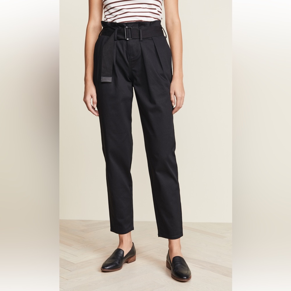 SCOTCH & SODA High waist paper bag pants in black, size L